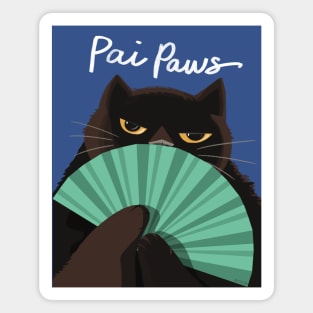 Pai Paws Black cat Magnet